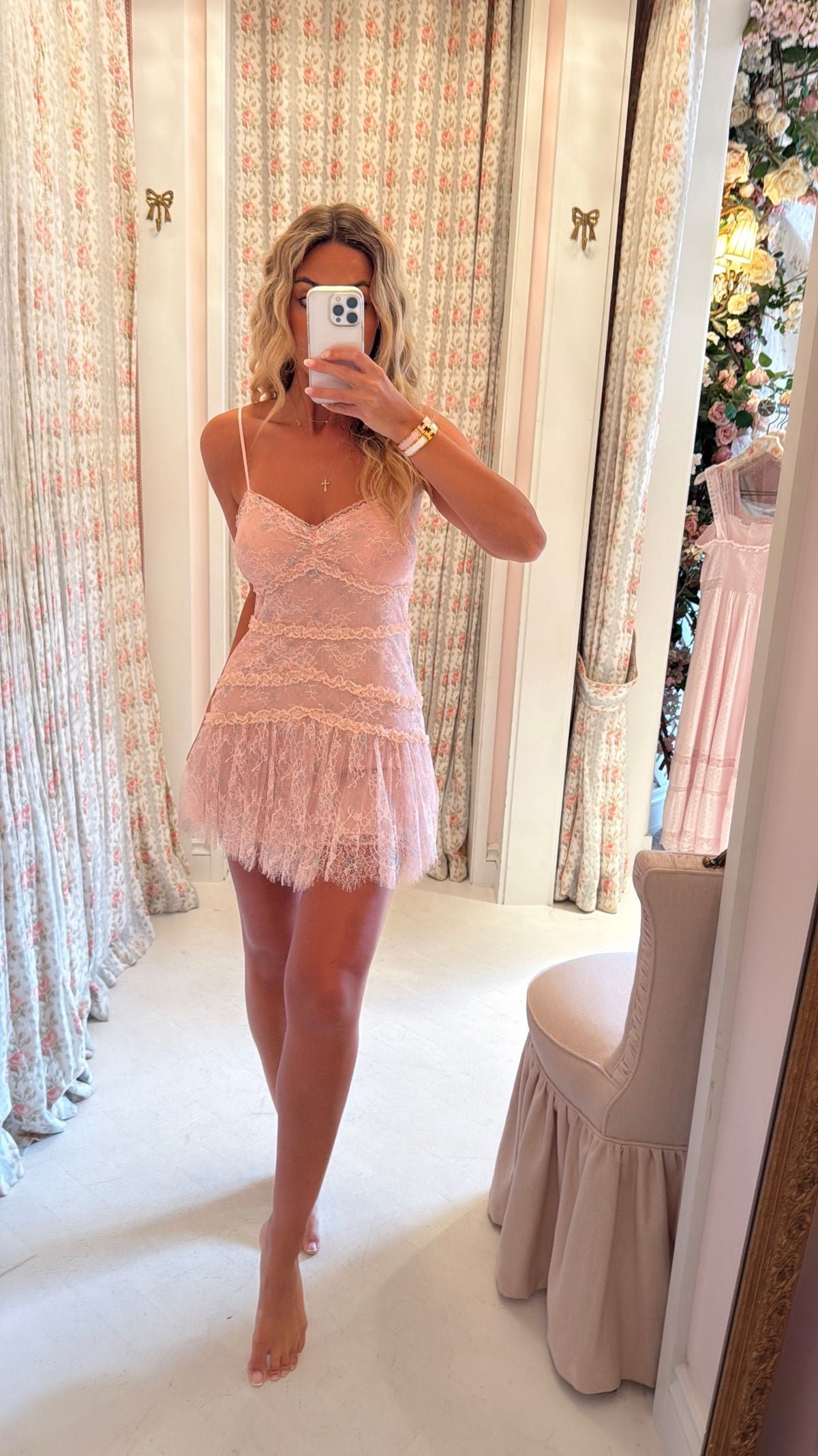 Modest A line Spaghetti Strap Pink Lace Mini Party Gown inspo Short Cocktail Hoco Dresses RB6066