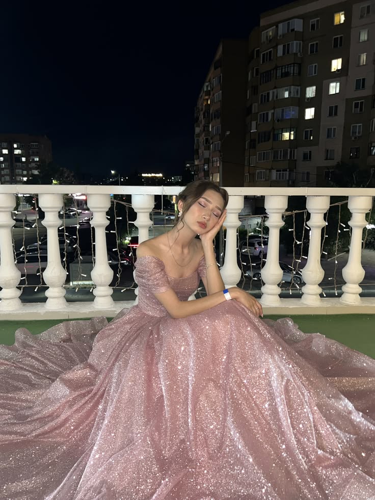 Aesthetic Pink Prom Dress A Line Off The Shoulder Princess Long Party Evening Formal Gown RC1154