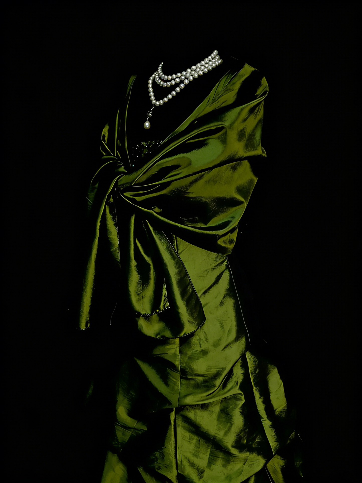 Robe de bal vintage esthétique années 60 style rétro col en V vert olive longue robe de soirée N2133