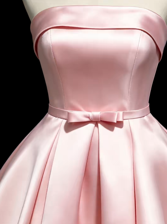 Cute Ball Gown Strapless Pink Mini University Ideas Homecoming Dress Inspo Short 16th Birthday Dresses Senior Graduation Outfits RB7173