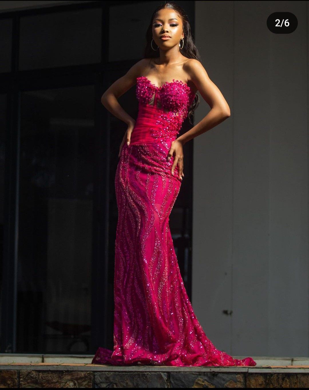 Atemberaubendes Meerjungfrauen-Kleid für schwarze Mädchen mit Paillettenbesatz – Inspiration für Abschlussball, Party oder formelle Anlässe (N125)