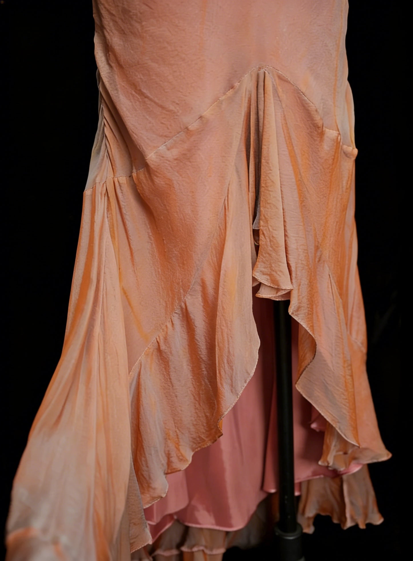 Robes de bal vintage Esthétique années 50 Rétro Asymétrique Rose poudré Robe de soirée longue N2125