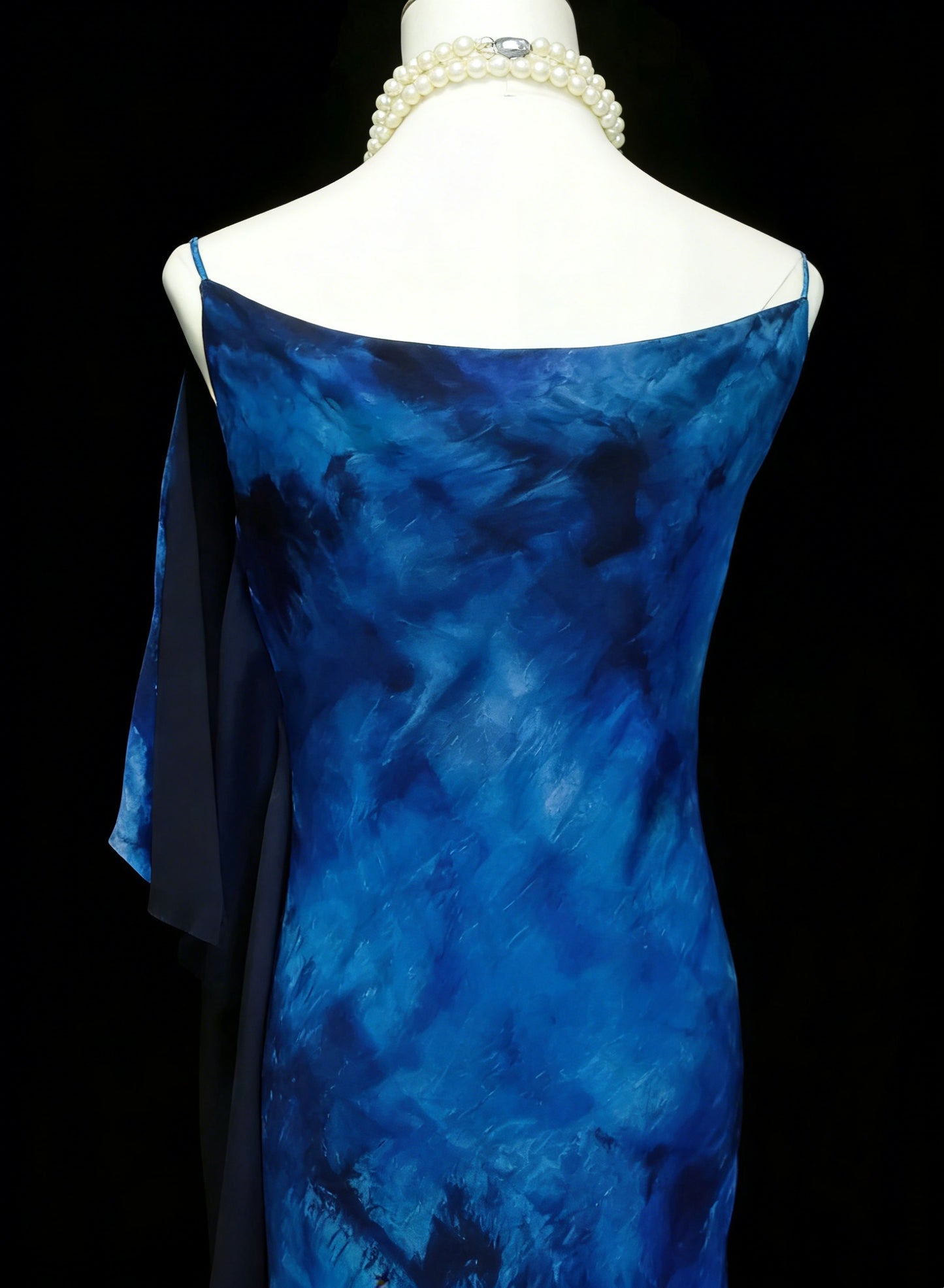 Vintage Ballkleider Ästhetik 1960er Retro Meerjungfrau Spaghettiträger Royalblau Langes Partykleid N2131
