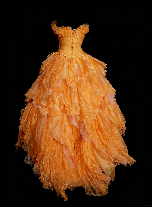 Vintage Ballkleid, trägerlos, aus Organza und Tüll mit Rüschen und Perlenbesatz, Sweet 16 Kleider, Quinceañera Kleid, lang, Vestidos De Fiesta N1458