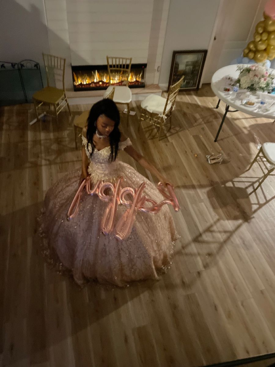 Cute Ball Gown Off The Shoulder Pink Sequin With Appliqued Long Quince Dress Quinceanera Dresses Formal Birthday Outfits RB8204