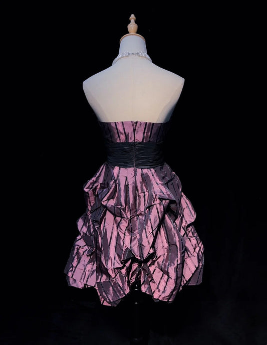 Bescheidenes Ballkleid Trägerlos Traube Ideen Für Frauen Kurze Geburtstagskleider Mini Homecoming Outfits N3263