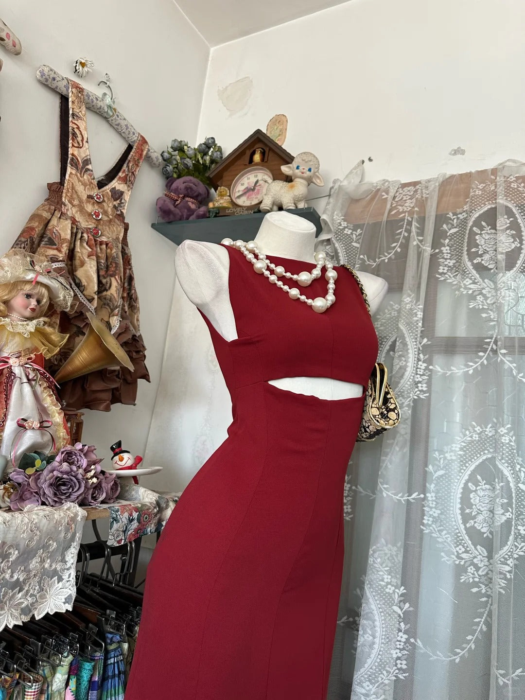 Bescheidene Abschlussballkleider Meerjungfrau Burgund Mit Schlitz Langes Formelles Abendkleid N3868