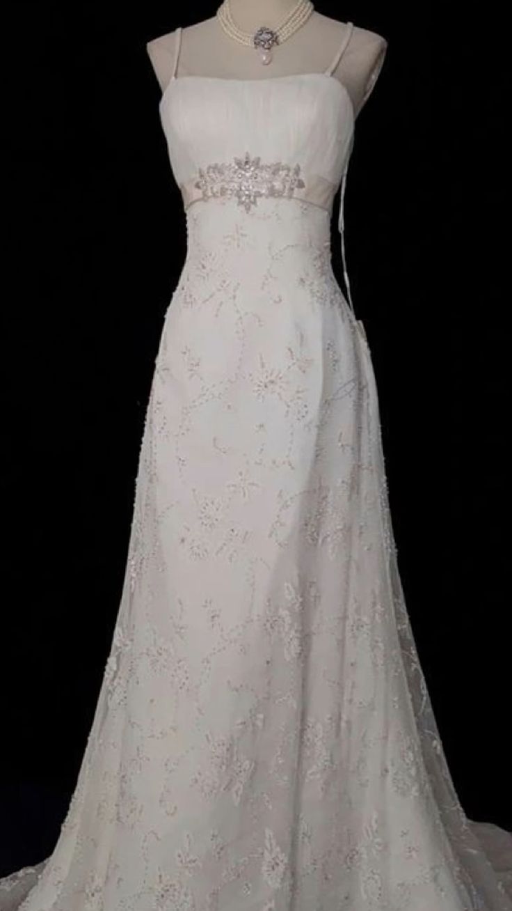 Robe de mariée rétro années 50, coupe trapèze, bretelles spaghetti, perles argentées et dentelle, tailles petites et grandes, idéale pour un mariage printemps-été AB1478