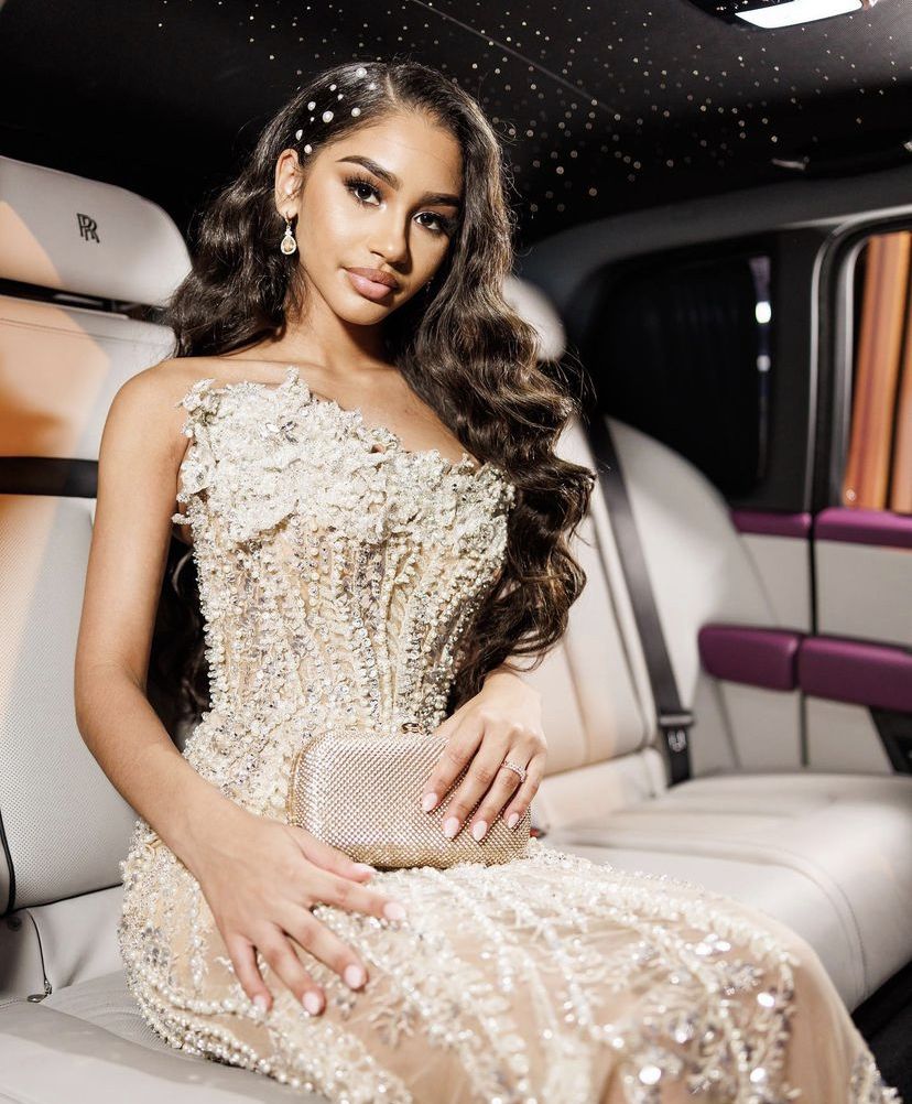 Inspiration robes de bal scintillantes pour jeunes filles et adolescentes noires : robe sirène à décolleté cœur, sequins champagne, longue, semi-formelle, AB2020