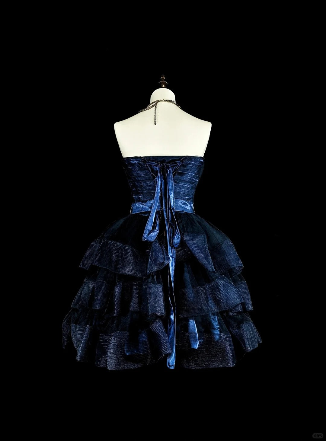 Jolie robe de bal bustier bleu marine en tulle, robes de remise de diplôme courtes mini robes de rentrée Hoco N2718