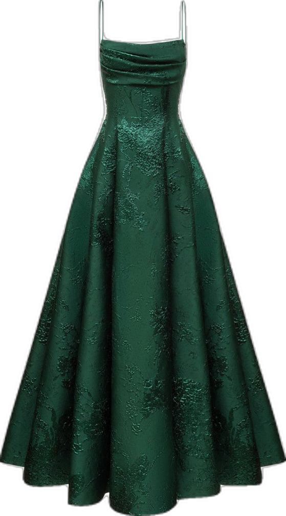 Elegantes, ärmelloses, grünes A-Linien-Abendkleid mit floraler Spitze und Trägern AB1858
