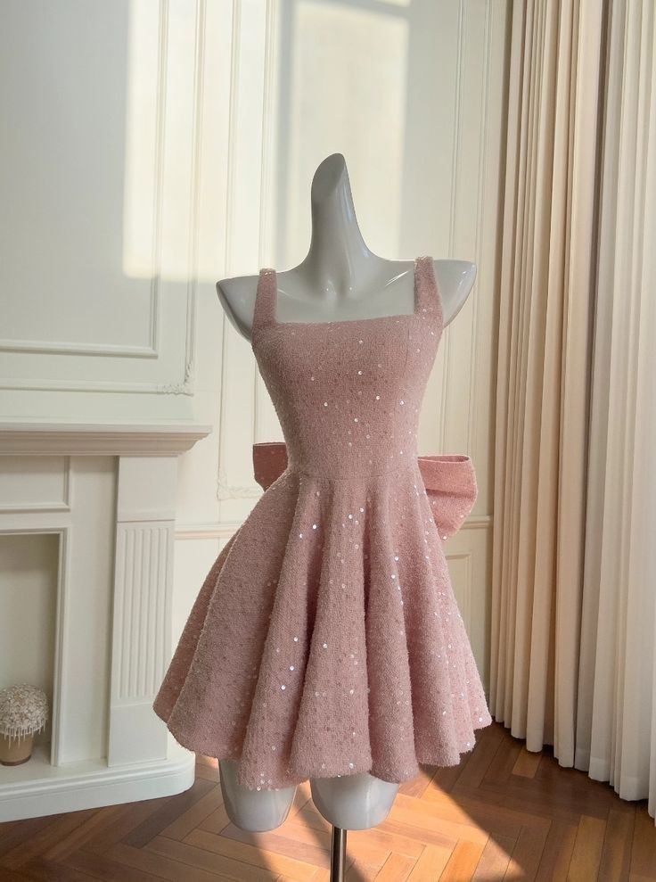 Pastellfarbene, kokette, kurze Heimkehrkleider für den Abschlussball, Pink, Freshman, High School, Abschlussfeier, Hoco-Outfit RB4519