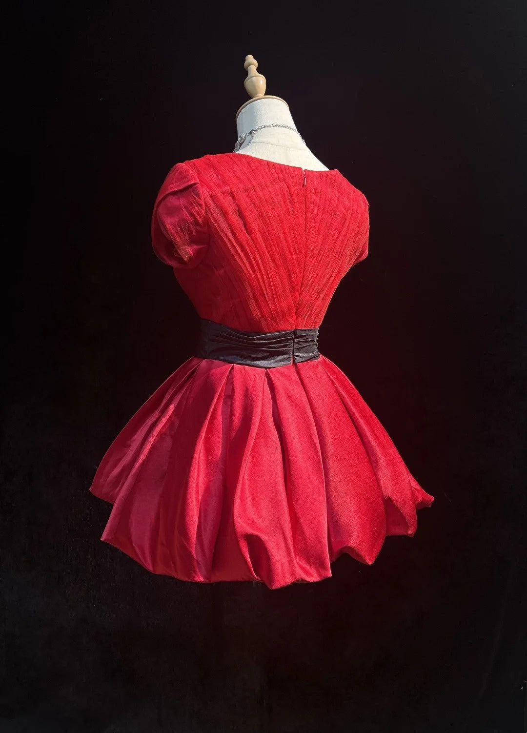 Robes de bal mignonnes en tulle rouge en cœur pour femmes, robes courtes d'anniversaire, tenues de retour à la maison N3307
