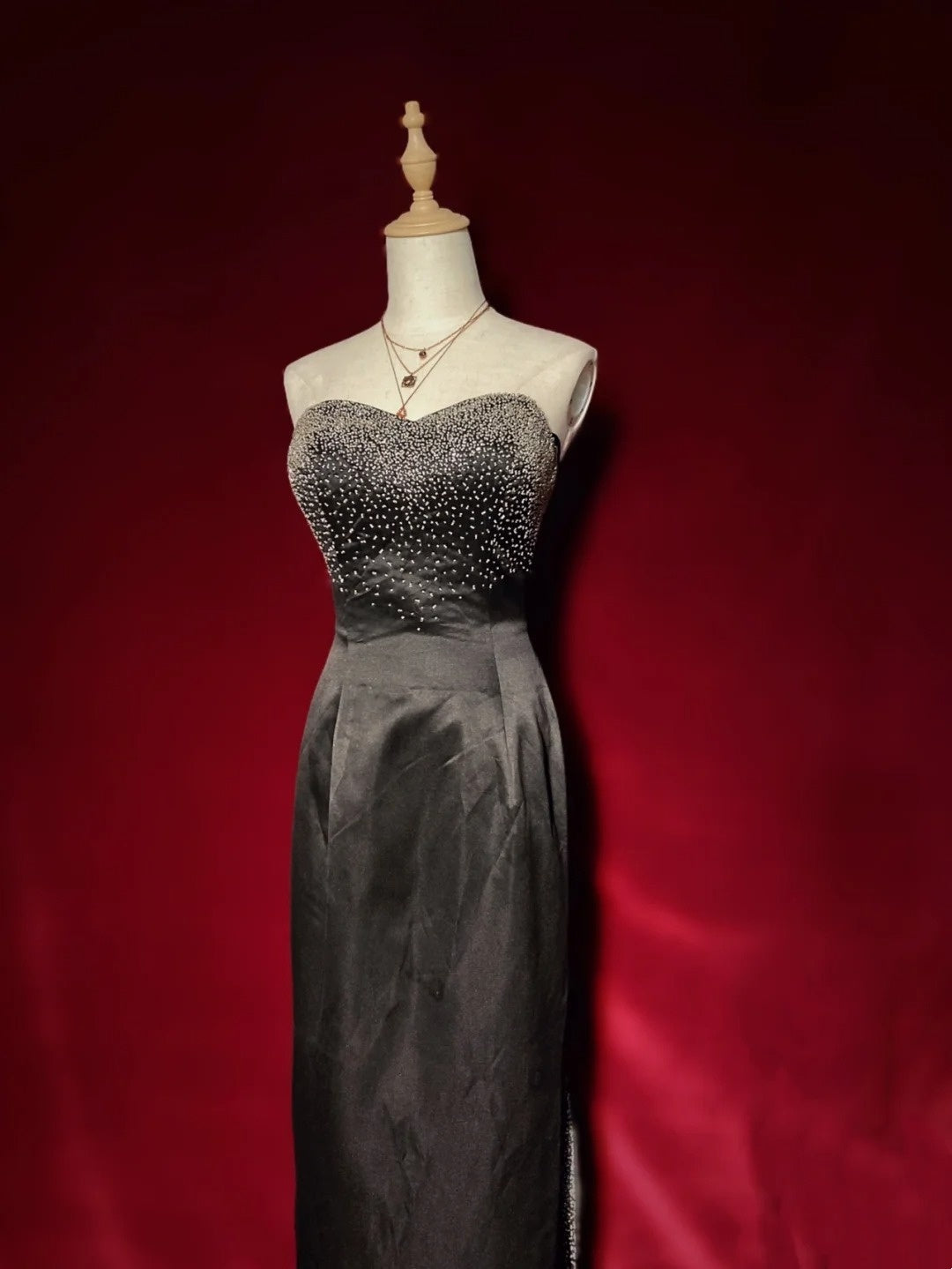 Idées de robes de bal modestes Robe de soirée fourreau bustier en cœur avec perles pour femme Robe de soirée N3264