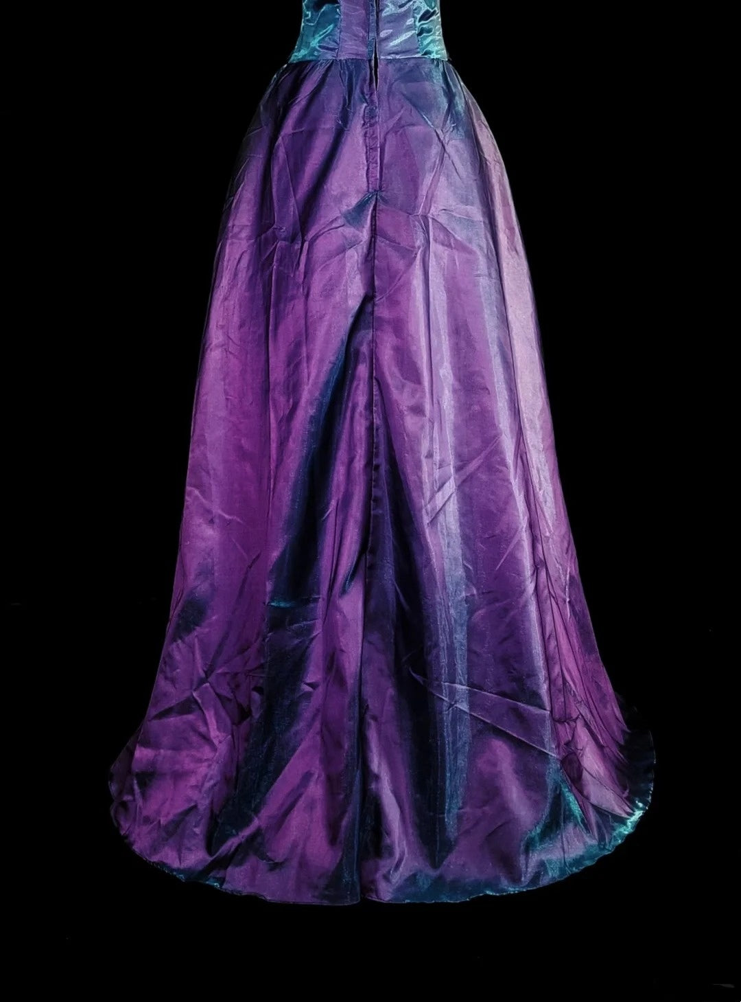 Vintage Prom Dresses Aesthetic 1950s Retro Ball Gown Strapless Grape Long With Ruffles N2007