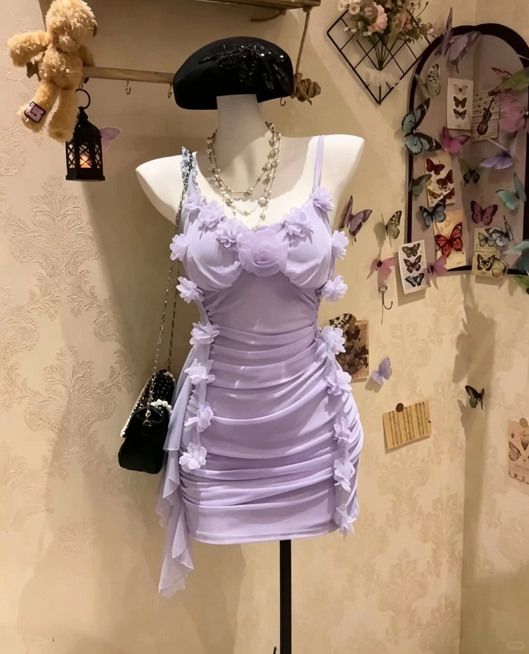 Cute Sheath Spaghetti Strap Lilac Tulle Mini Short Cocktail Gown Homecoming Dresses Ideas Hoco Outfits RB4895