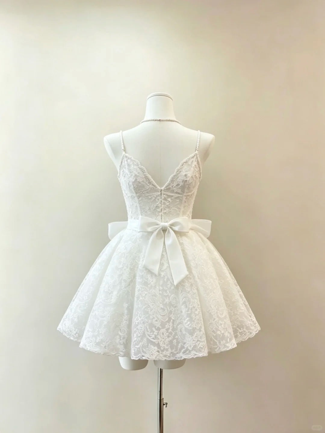 Timeless Short Homecoming Dresses Ball Gown Spaghetti Strap Lace White Short Graduation Mini Hoco Dress RB4697