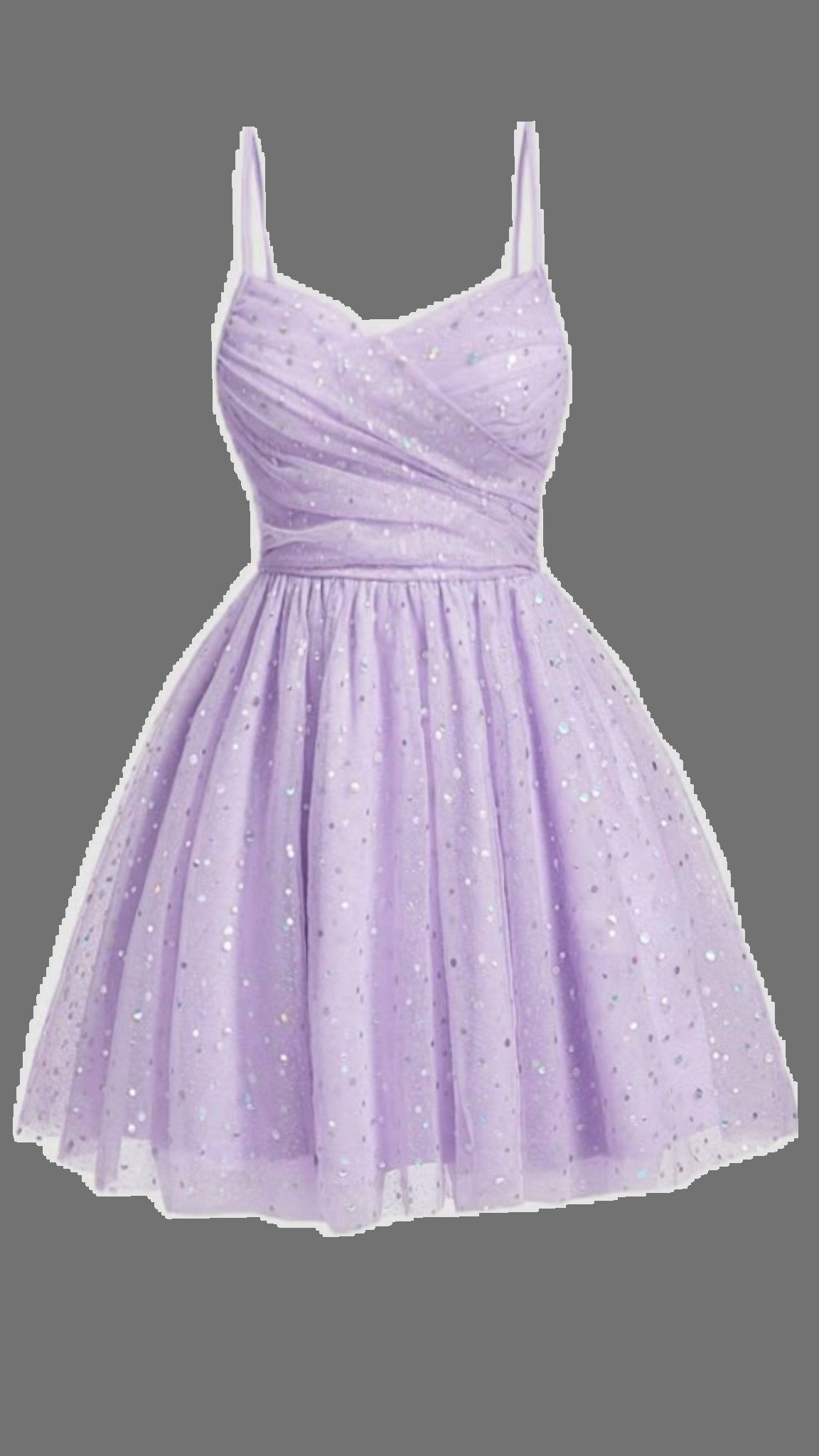 Glitzerndes A-Linien-Spaghettiträger-Kleid Flieder Pailletten Kurz Mini Partykleid Cocktail Homecoming Kleider N4228