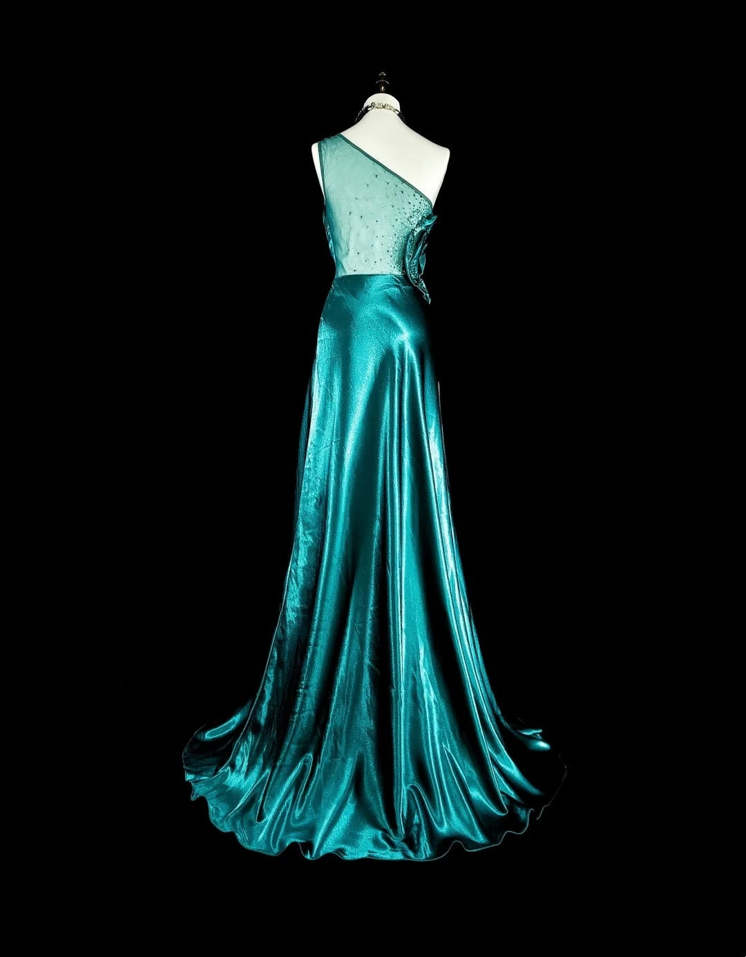 Robes de bal vintage, esthétique rétro années 1950, élégantes, coupe trapèze, vert foncé, longues, inspiration robes de soirée N1992