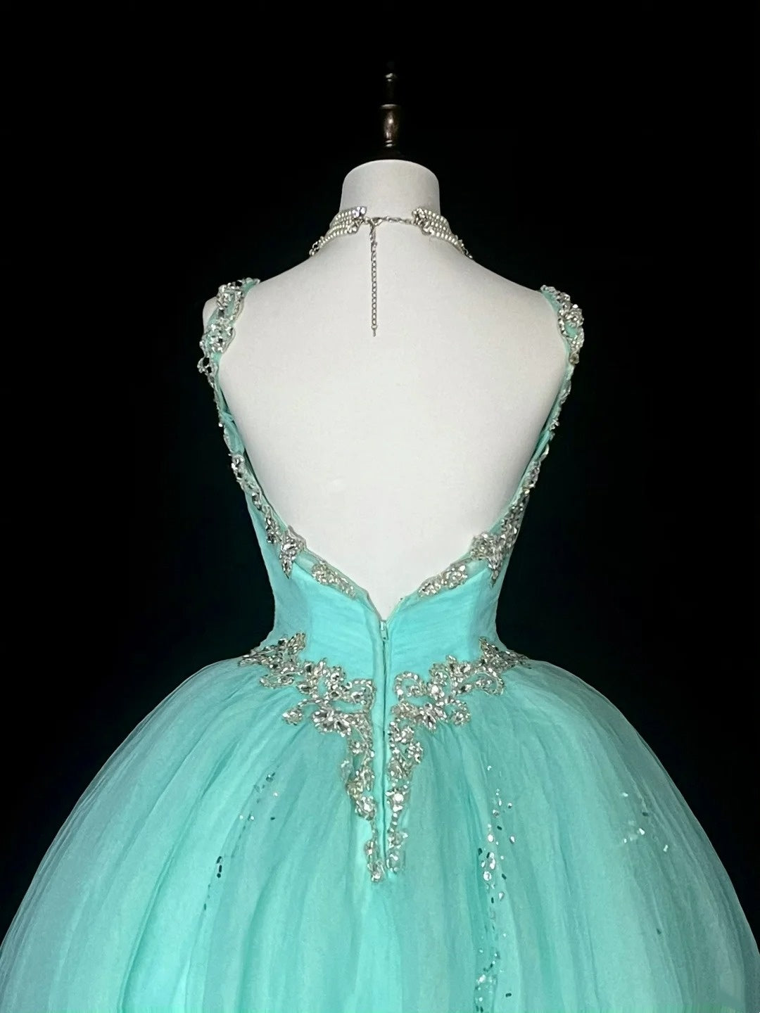 Robe de bal vintage bustier cœur en tulle vert menthe, robe de quinceañera longue taille 15, Vestidos De Fiesta N1468