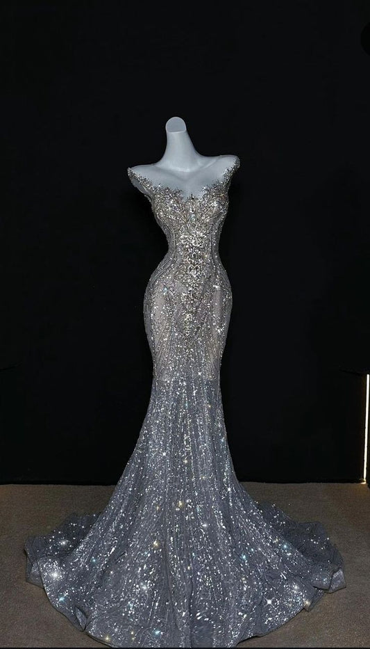 Elegant Wedding Gown With Beading Long Autumn Winter Bridal Dress Wedding Dresses RB8934