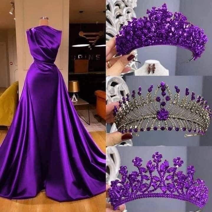 Elegantes Meerjungfrauen-Abendkleid aus Satin in Traubenfarbe mit hohem Kragen, langes formelles Ballkleid, 16. Geburtstagskleid AB1276