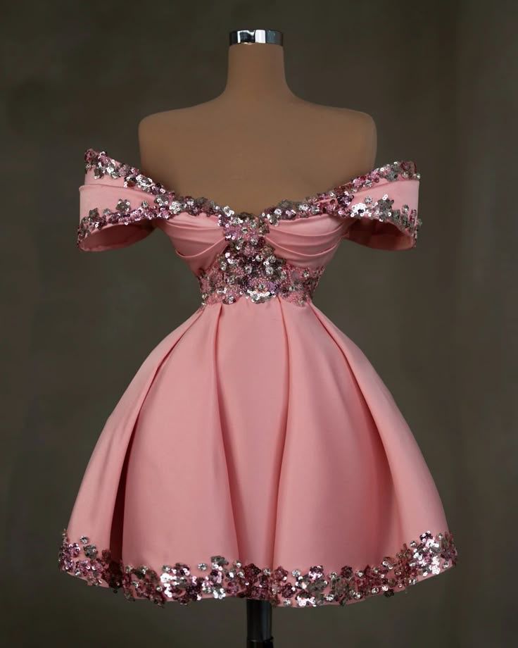 Robe de soirée fantaisie rose épaules dénudées pour petites filles noires mini courte robe de bal d'anniversaire idées de robes de rentrée scolaire RB4108