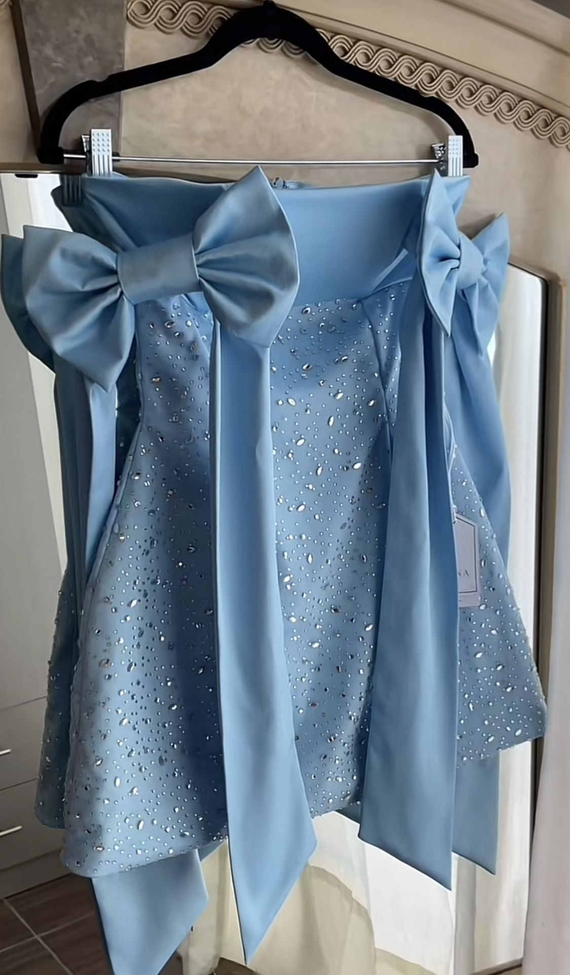 Sparkly A line Sequin Homecoming Dress Blue Glam Party Outfit Birthday Dresses Cocktail Outfits RB6254