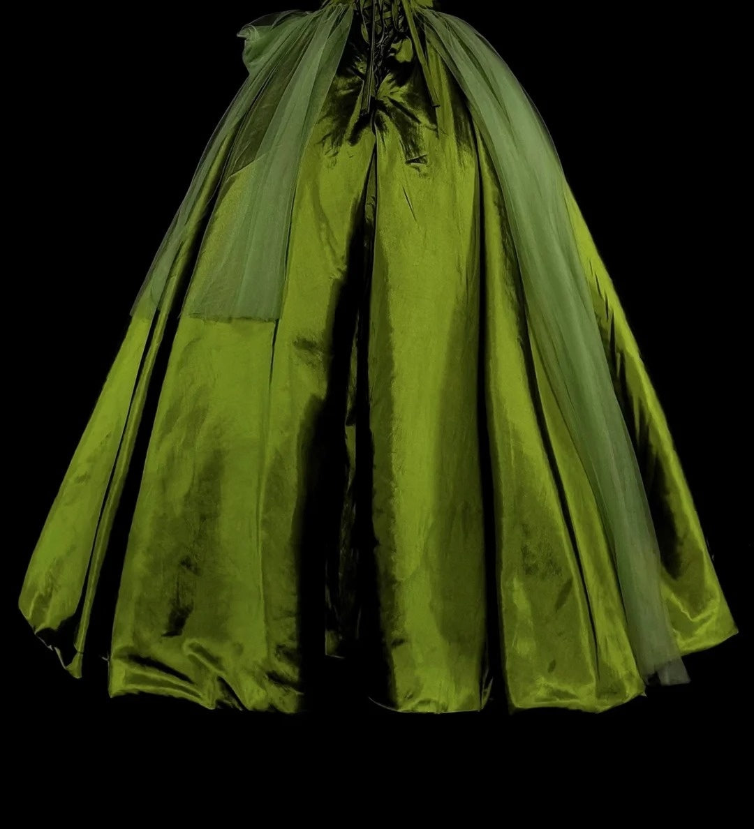 Robe de bal vintage bustier cœur en tulle vert olive, robe de quinceañera longue taille 15, Vestidos De Fiesta N1464