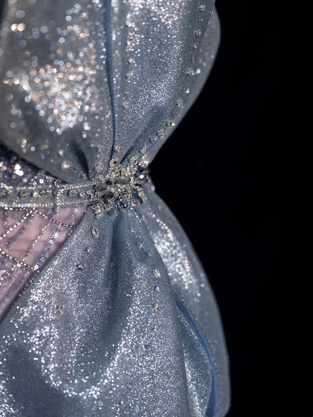 Fancy Mermaid Sweetheart Grey Sequin Long Prom Dresses Inspiration Party Dress Prom Gown RB1433