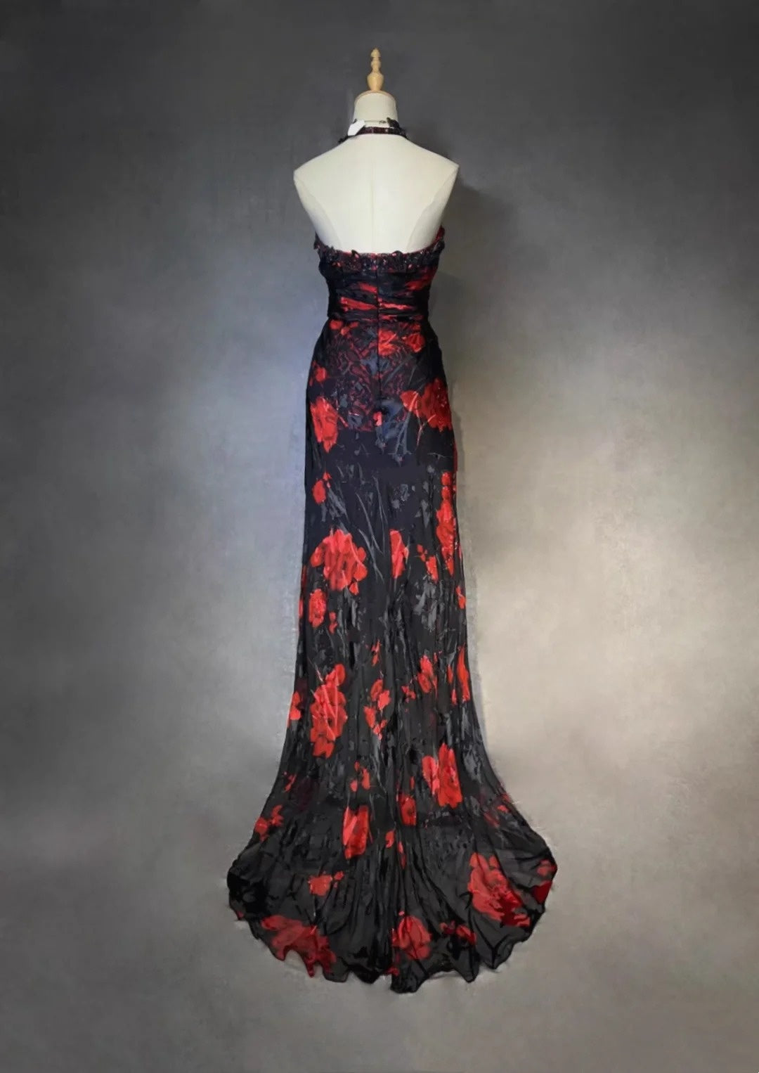 Floral Prom Dress Inspo Mermaid Halter Chiffon With Beading 18th Birthday Outfits Formal Party Gown RC0119