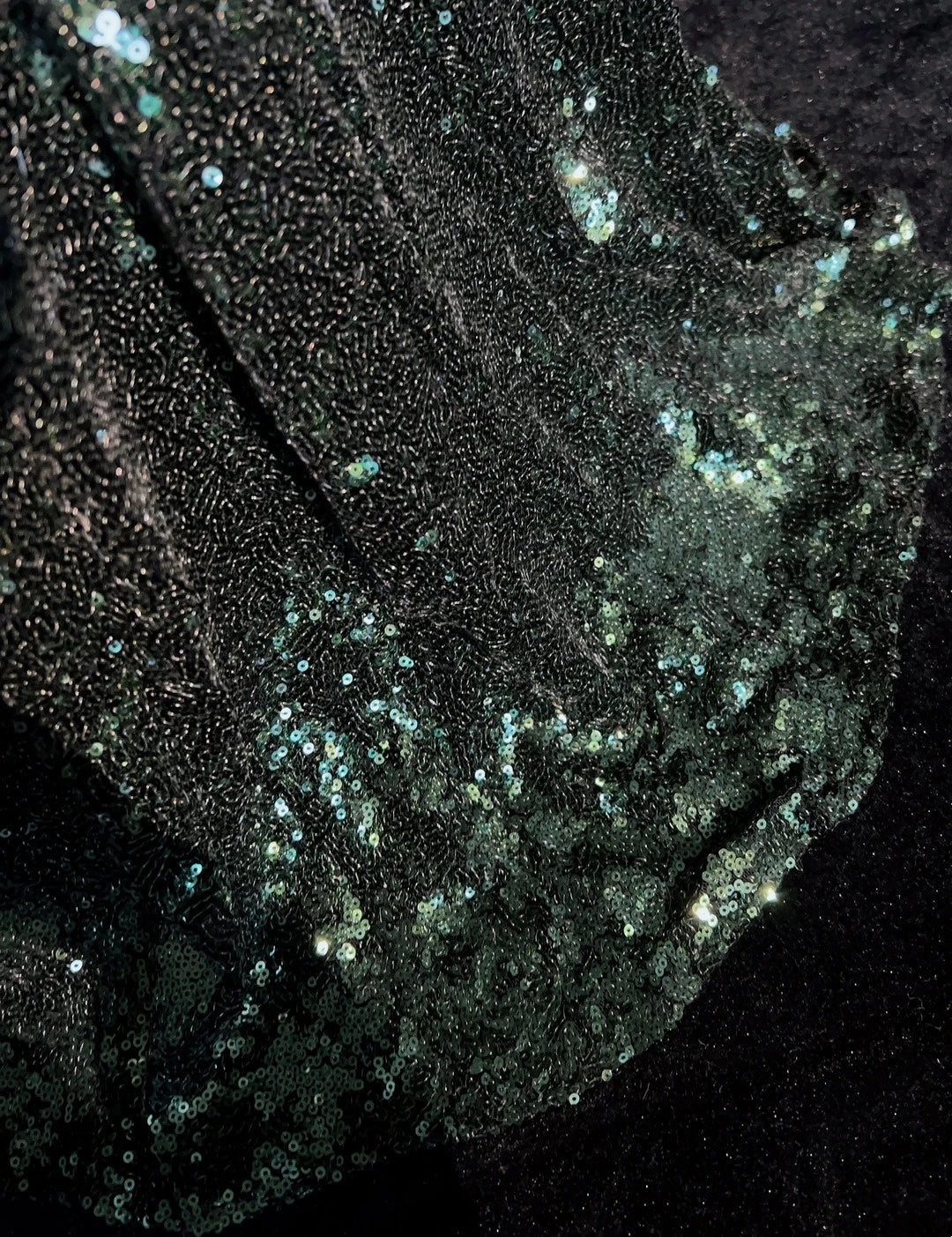 Robes de bal scintillantes Inspo Sirène Années 90 Col Bijou Vert Foncé Avec Fente Pour Femme Robe Formelle N3271