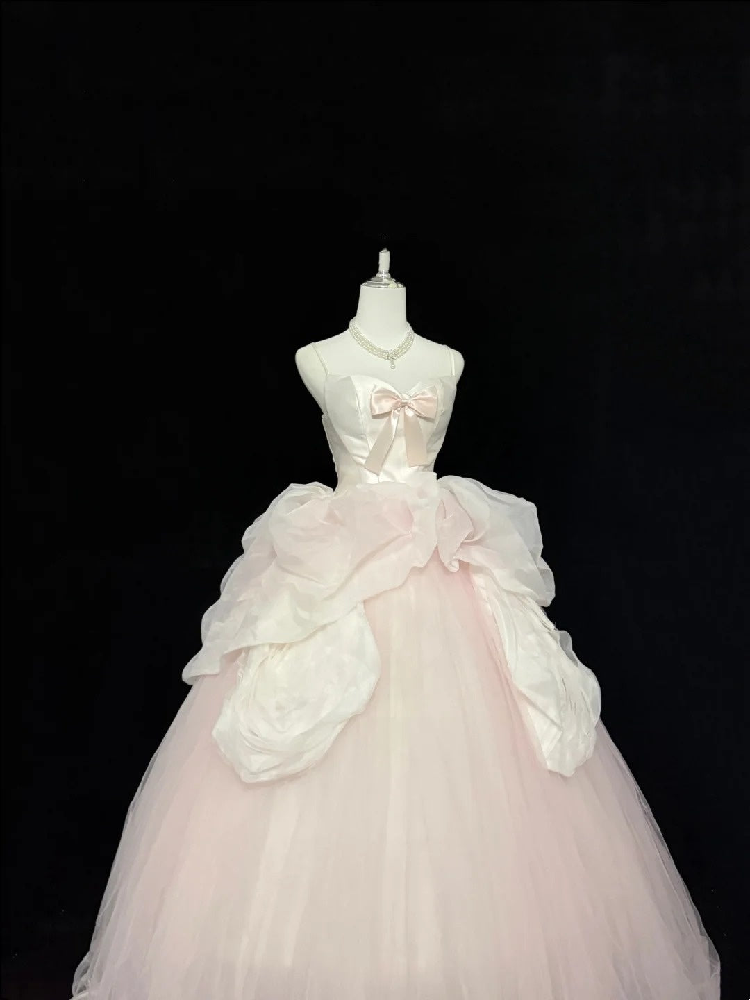 Blush Pink Prom Dress Inspo Ball Gown Spaghetti Straps Long 18th Birthday Outfits Formal Party Gown RC0258