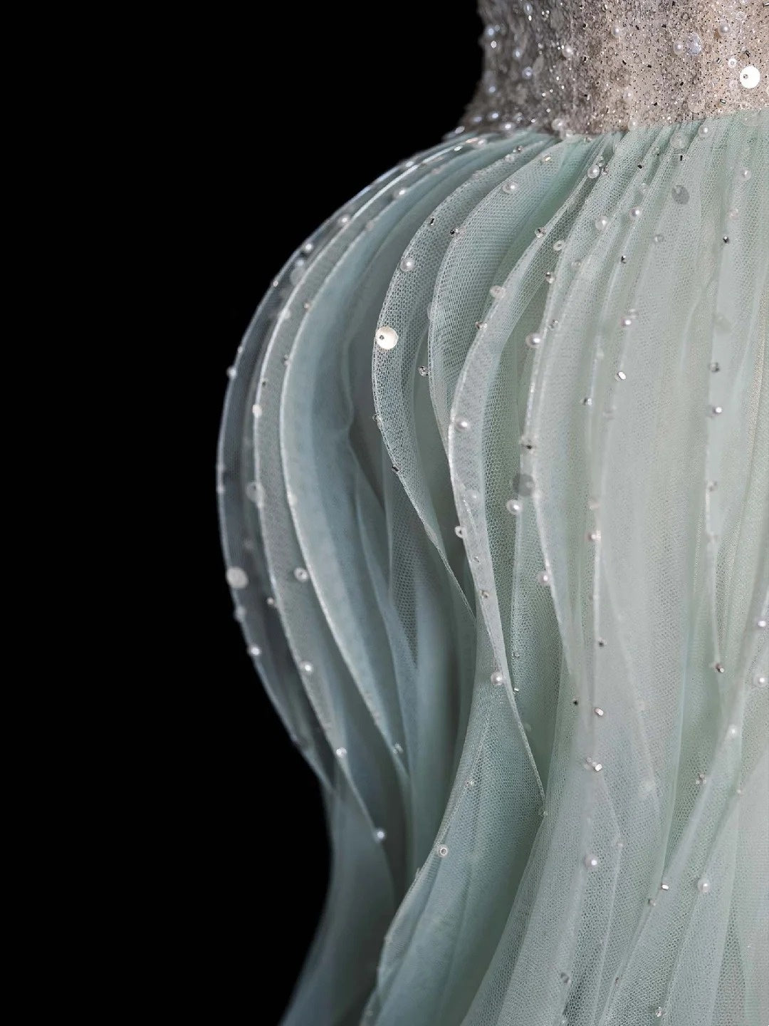 Funkelndes, mintgrünes Pailletten-Abendkleid in A-Linie mit Herzausschnitt – modisches und ästhetisches Kleid für Schul- und Partyveranstaltungen, AB2230