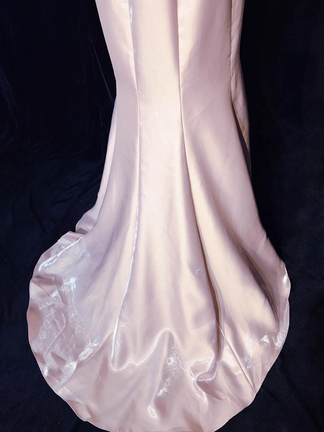 Robes de Bal Vintage, Inspiration Sirène, Épaules Dénudées, Satin Rose Années 80 avec Dentelle, Robes de Soirée N3374