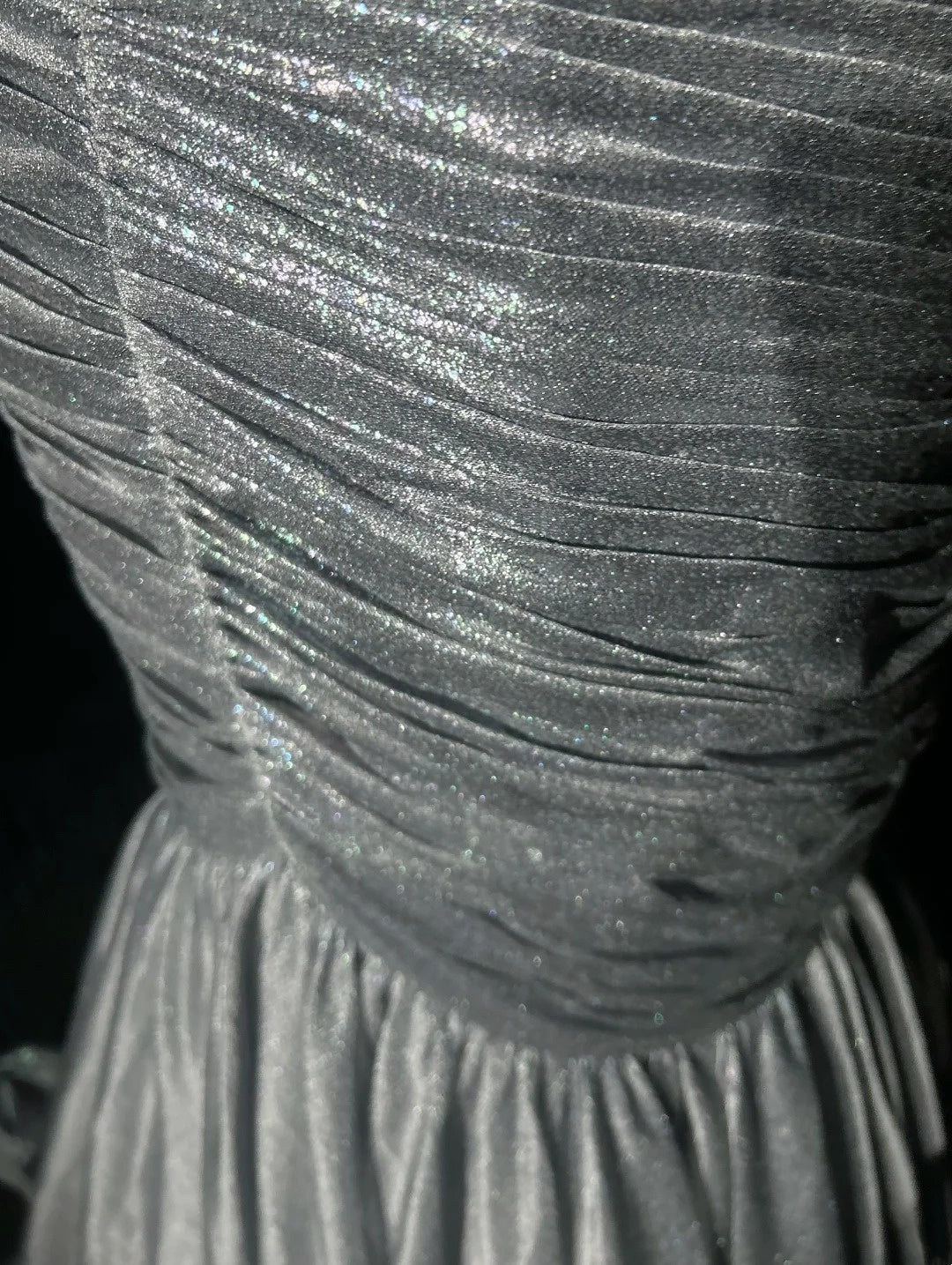 Vintage 1980s Prom Dresses Mermaid Sweetheart Silver Grey Floor Length Long Formal Party Dress N2536