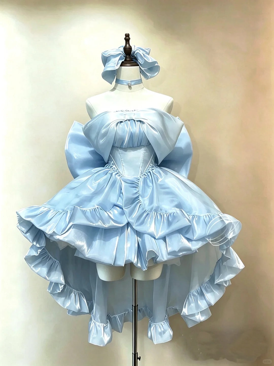 Wunderschönes Ballkleid Carmen-Ausschnitt Hellblau Mit Rüschen Abschlussball Kleider Inspo Senior Homecoming Outfits RB4711
