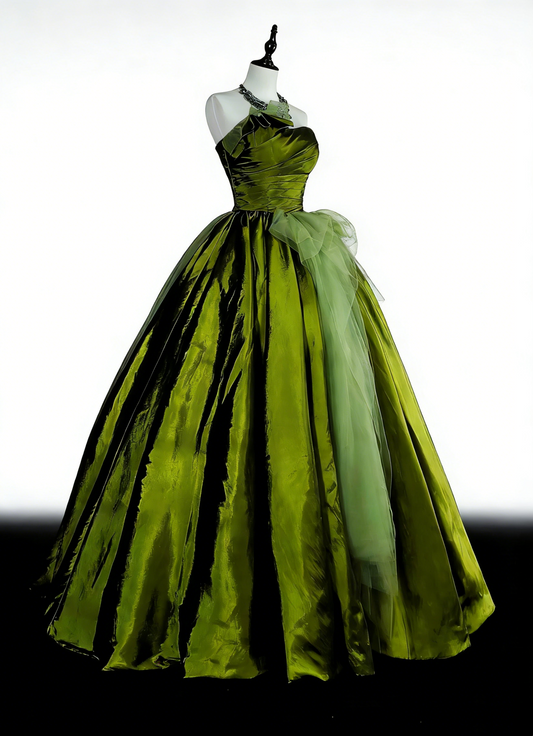 Vintage Ball Gown Sweetheart Olive Green Tulle Sweet 16 Dresses Quinceanera Dress Long 15 Vestidos De Fiesta N1464