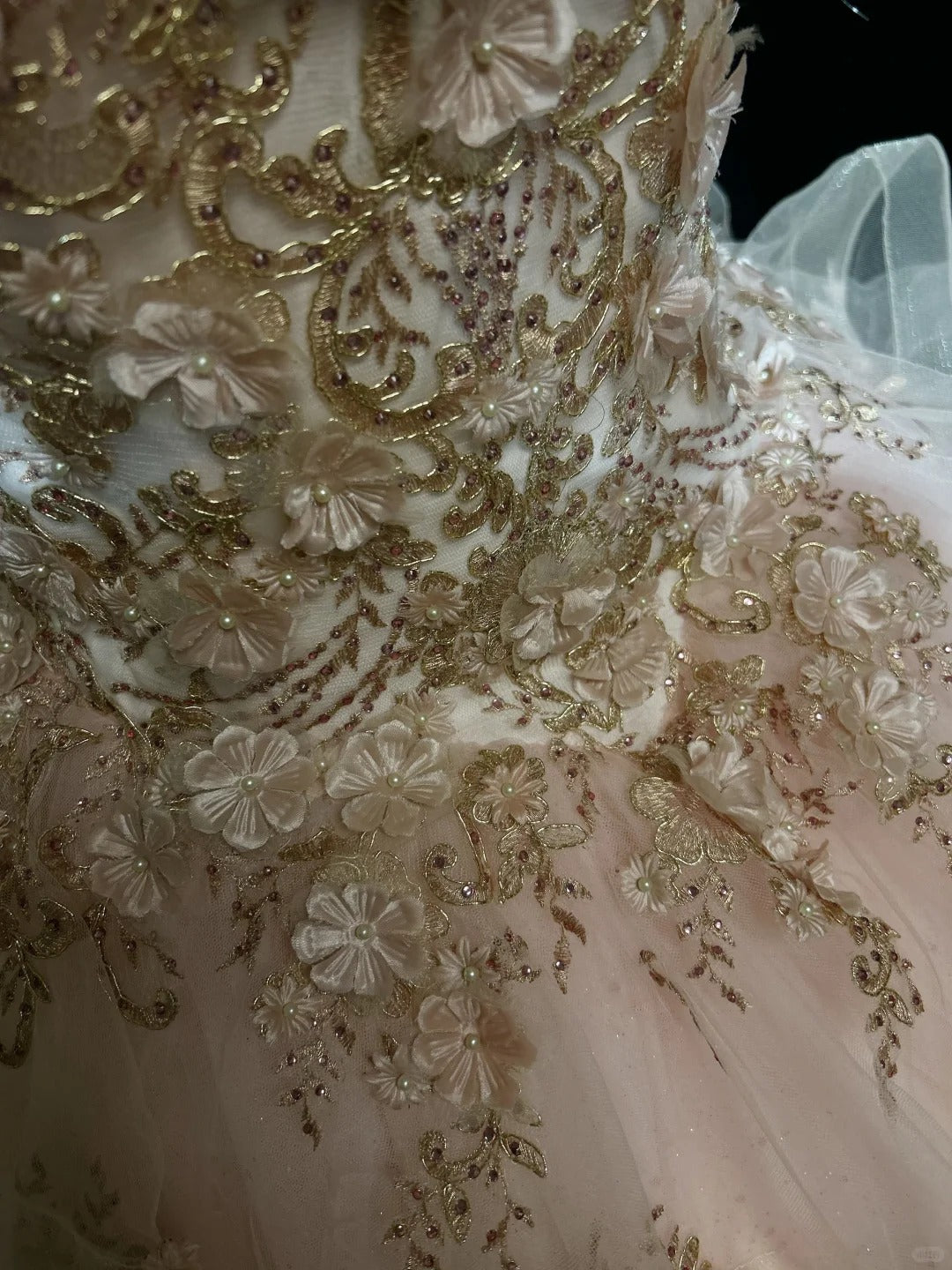 Robe de bal bustier en tulle avec fleurs Robe de soirée Sweet 16 Robe de Quinceanera longue 15 Vestidos De Fiesta N4219