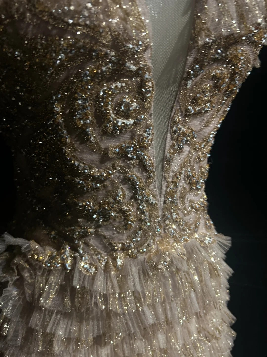 Vintage-Abschlussballkleider A-Linie Spaghettiträger Goldspitze mit Ärmeln 80er-Jahre-Abend-Formales Kleid RB3268