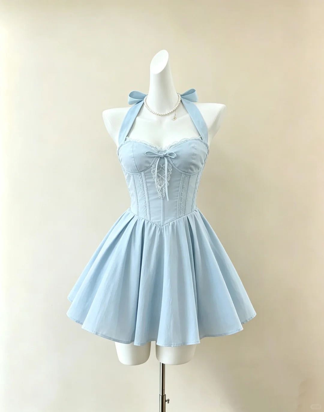 Elegant A Line Halter Blue Chiffon Mini Short Cocktail Gown Homecoming Dresses Ideas Hoco Outfits RB4841
