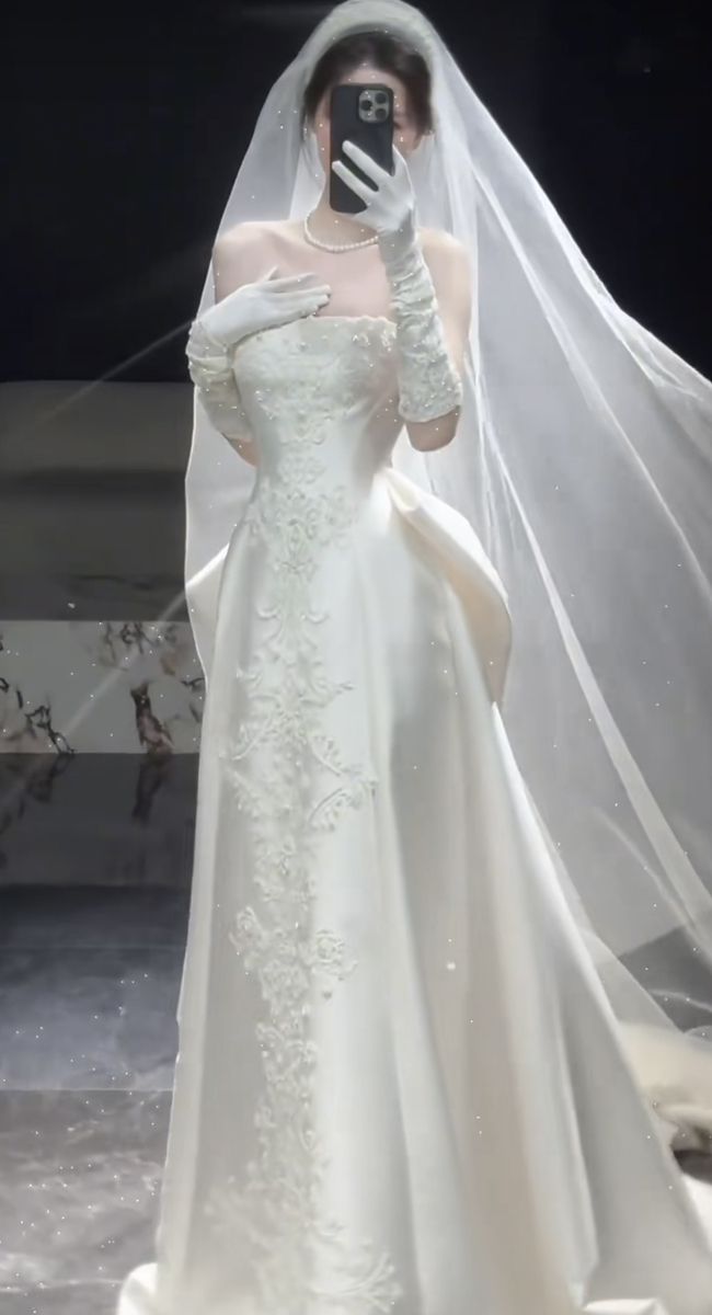 Wedding Gowns Dresses Elegant Modest for Bride Sheath Strapless With Lace Petite/Plus Size Bridal Gowns For Women's Wedding AB1498