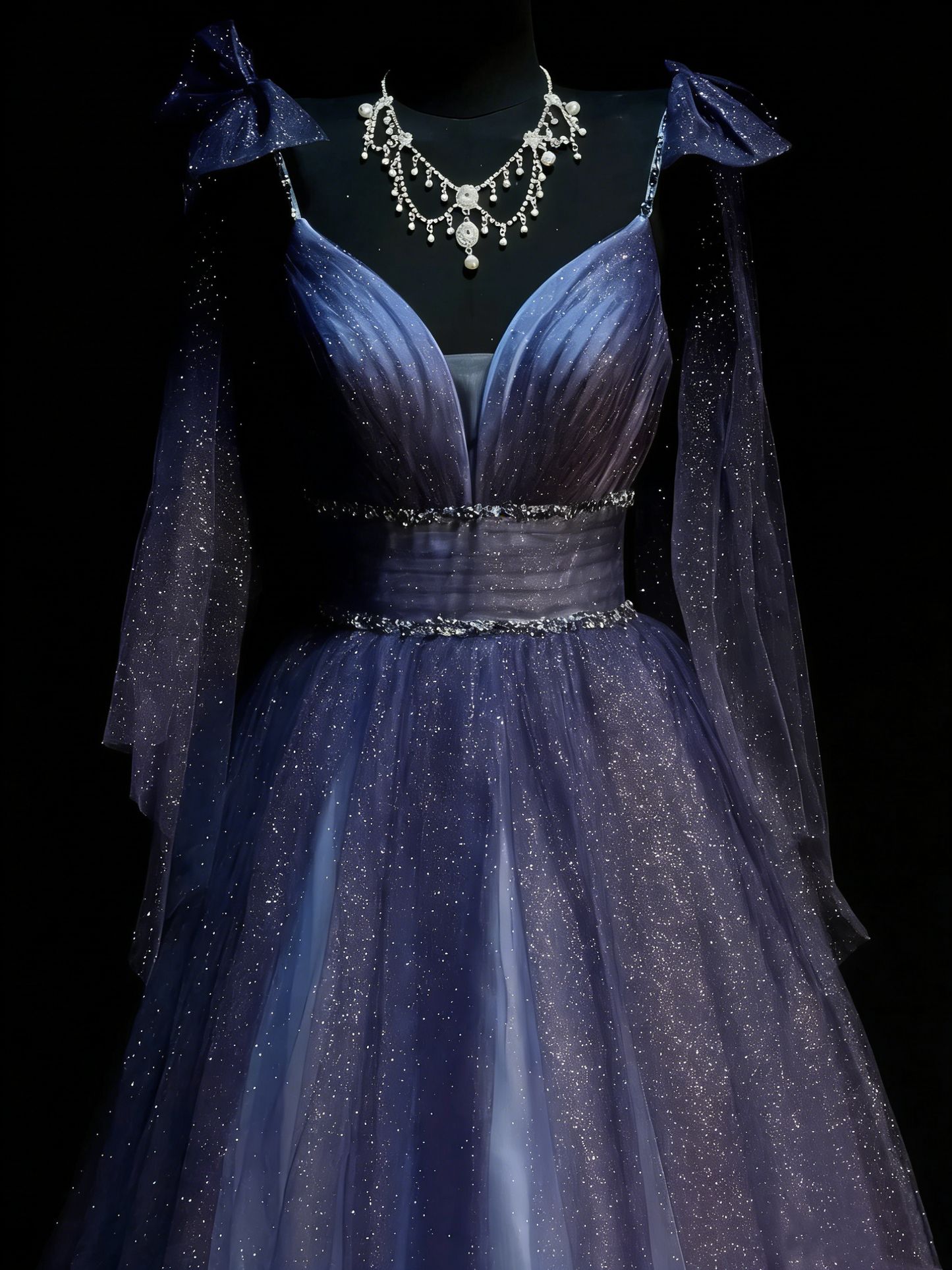 Robe de bal longue vintage à bretelles spaghetti, coupe trapèze, en tulle couleur raisin orné de perles, longueur au sol, référence N1203
