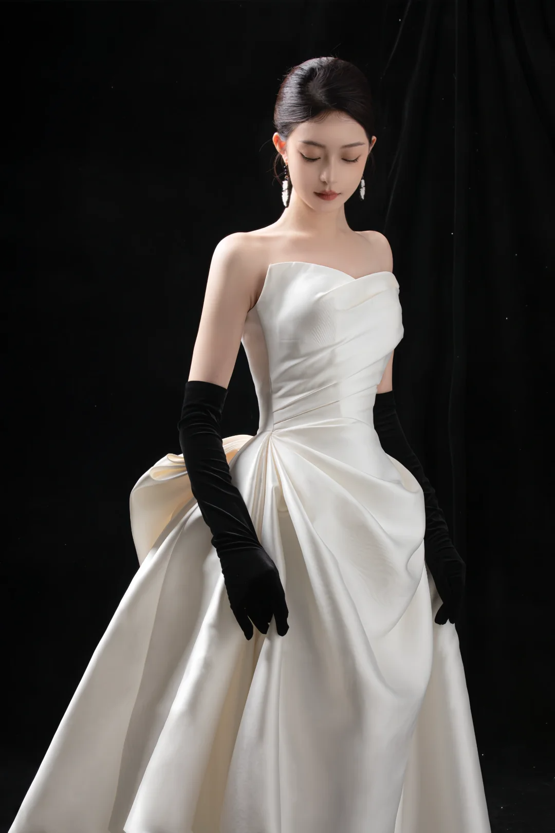 Elegante Meerjungfrau Liebsten Satin Weiß Lange Brautkleid Schöne Formale Nette Brautkleider A122
