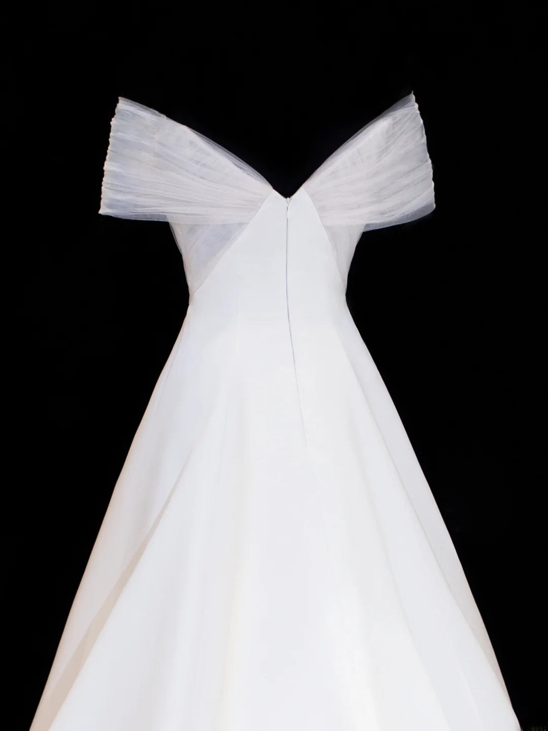 Wedding Gowns Dresses Elegant Modest for Bride Ball Gown Off The Shoulder With Short Sleeves Satin Petite/Plus Size Bridal Gowns For Women's SA005