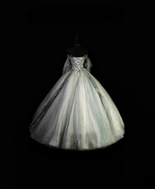 Pretty Ball Gown Off The Shoulder Gray With Sleeves Moda 2000 Quince Dress Long 15 Quinceanera Dresses Ideas Formal Outfit RB6362