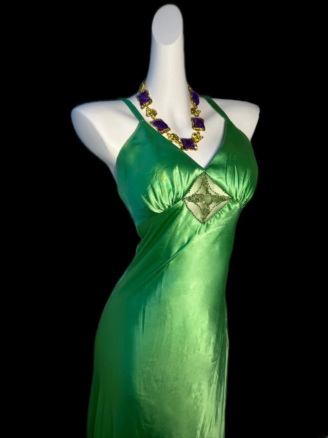 Modest Sheath Spaghetti Strap Green Satin Evening Dresses High School Teens Senior Night Dance Prom Outfits AS014