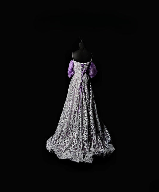 Vintage Prom Dresses A line Spaghetti Strap Purple Sequin 1950s Retro Classy Party Formal Outfits RB6368