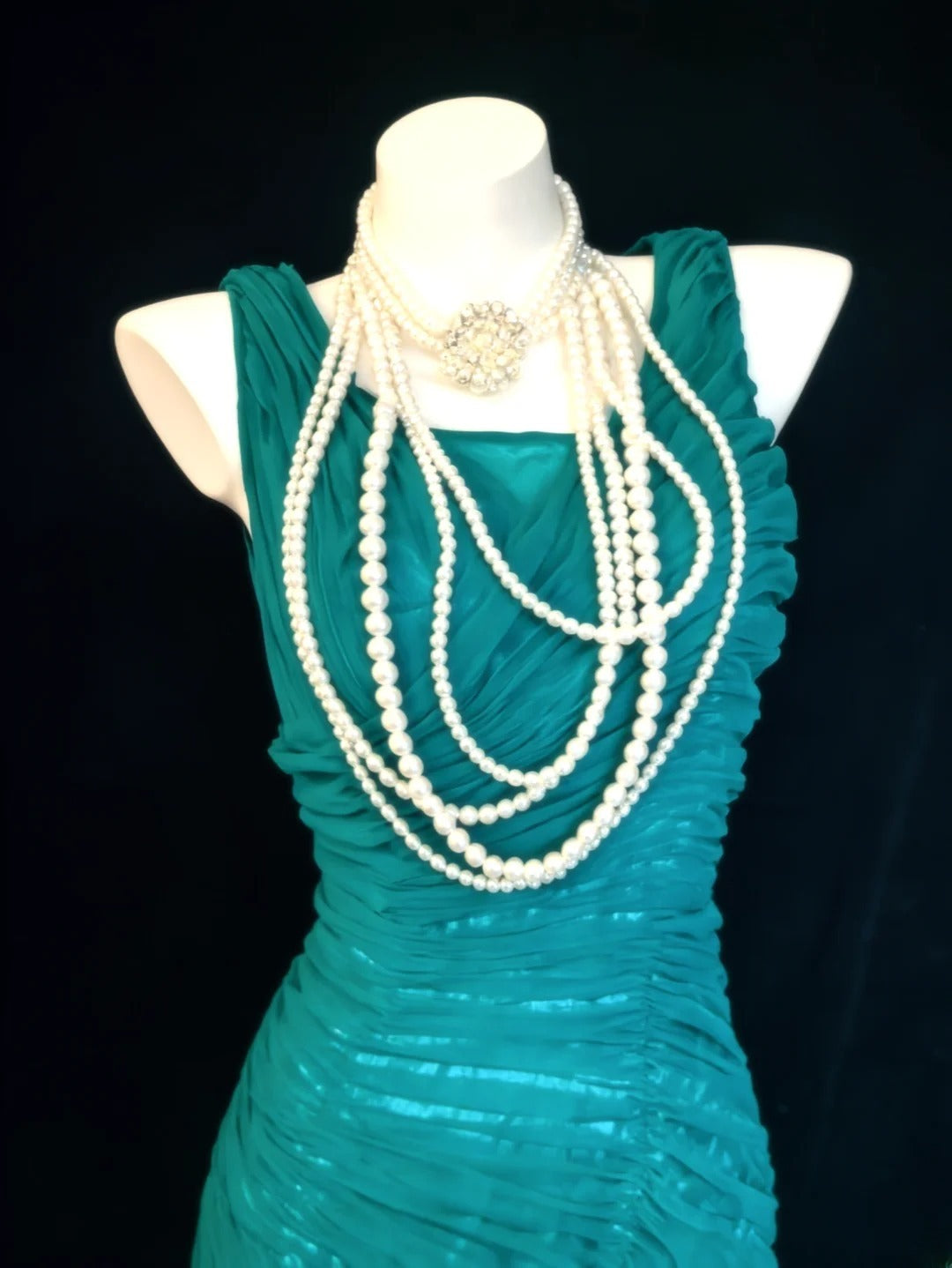 Robe de soirée longue sirène vintage années 90, col carré, tulle bleu, idéale pour un bal de promo ou un 21e anniversaire (AS026)