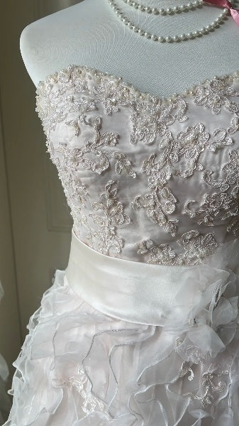 Sexy Hoco Dress A line Sweetheart Light Pink Lace Tulle Homecoming Birthday Party Dress RC0402